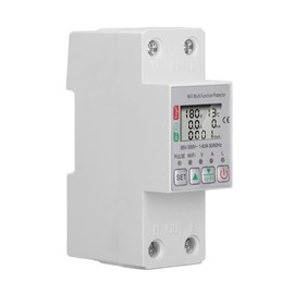 Sonew Mini Circuit Breaker, Smart Power Meter Switch, 2 Pole DIN Rail Mount, 85-300V AC 63A, for TUYA