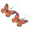 SHIGIE Acrylic Orange Monarch Butterfly Earrings Dangle Spring Summer Insects
