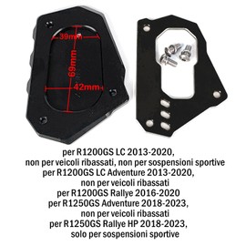 ZESIDIMO For R1250GS HP R1250 GS Adventure R 1250 GSA 2018-2022 2023 GS1250 Motorcycle Accessories Extension Side Stand Extension Plate GS 1250 Adventure