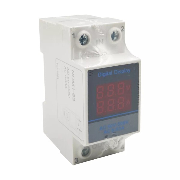 NOFUEL Din-raiI AC voltage and current meter NDM1-63 ,LED display