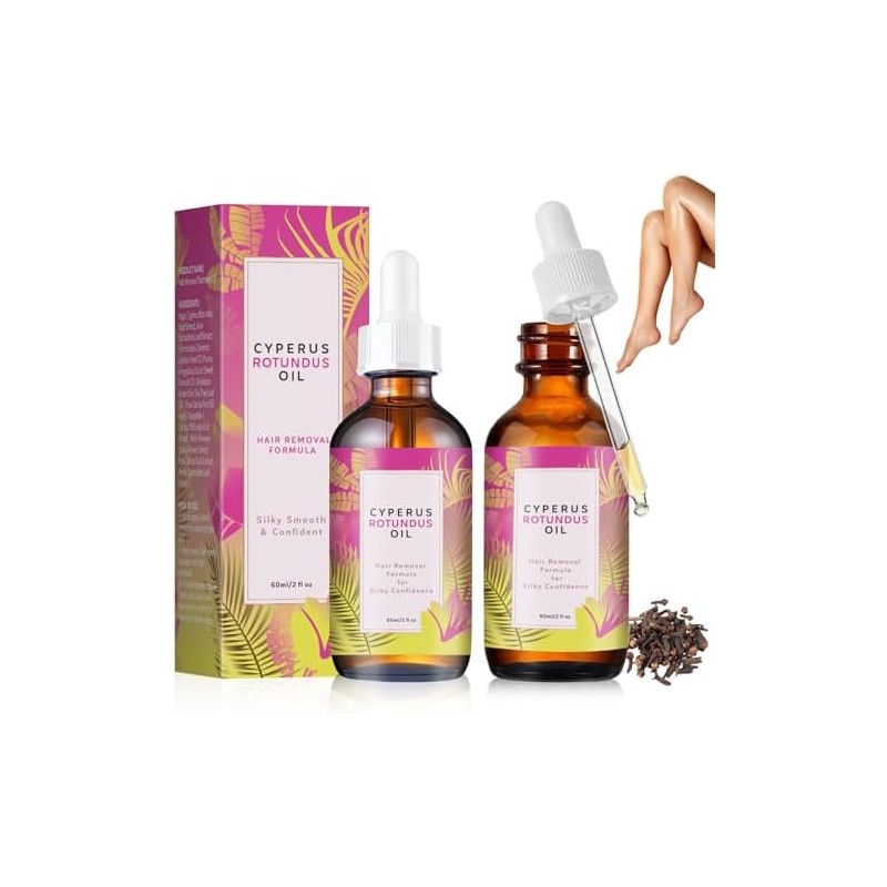 Aceite Depilatorio Natural Cyperus Rotundus 2PC - Sin Irritación para
