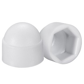 sourcing map Pack of 50 Plastic Nuts M8 / 13 mm Hexagonal Screws Cover White