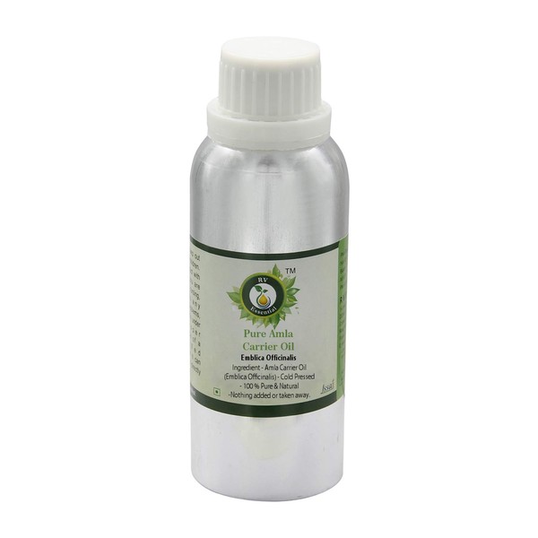 R V Essential Pure Amla Oil 630 ml (21 oz) - Emblica Officinalis (100% Pure and Natural Rare Herb Series) Pure Amla Oil