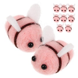 jojofuny 10Pcs Mini Felt Bee Decorations for DIY Crafts for and Creative Projects for Costume Accessories and Hair Clips