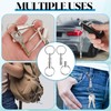 Pack of 8 Removable Key Fob with Quick Release Pull