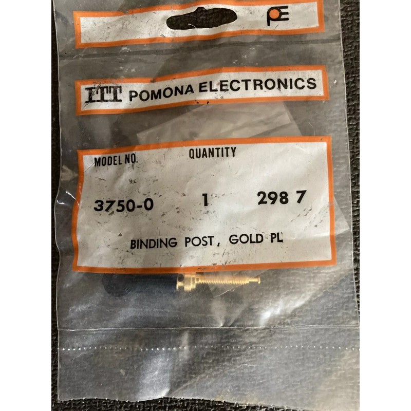 Pomona 3750-0 Black Gold Plated Binding Post