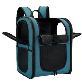 Apollo Walker Dog & Cat Carrier Backpack for 4-18lb Pets - Ventilated Safe Design with Padded Back Support, Breathable Mesh Pet Backpack for Hiking, Travel, Outdoor (Teal)