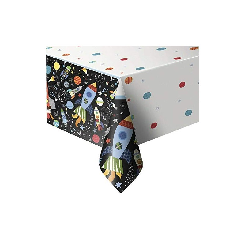 Outer Space Adventure Rectangular Plastic Table Cover (137cm x 213cm)