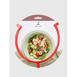 Wolvex ® Incurve Plate Surround - Non-Slip Dining Aid Plate Guard for Elderly, Disabled, and Handicapped Individuals to Improve Mealtime Independence (Red)