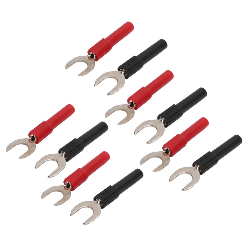 10pcs Copper Plated Banana Y Spade Plug 4mm Jack for