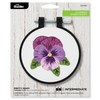 Bucilla, Pretty Pansy, Stamped Embroidery Kit, Includes 3" Hoop, Floss,