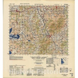 Historic 1945 Wall Map - Korea 1:50,000 - Kunp'ojang, 1951 - Series L751 16in x 16in