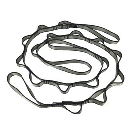 FOSER 2pcs Yoga Hammock Extension Strap Yoga Extender Strap Daisy Chain Fitness Pilates Stretch Belt Exercise Extend Strap Band (Gray)