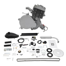80cc 2-Stroke Bicycle Engine Kit Petrol Engine with CDI Ignition Type, Bicycle Engine Petrol for 26/28 Inch V-Frame Bicycles, Engine Single Cylinder Air-Cooled