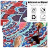 ASTNIC Round Tablecloth, Waterproof Elastic Edged Fitted Vinyl Table Cloth