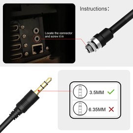 CHELINK AUX 3.5 mm Male to Female Locking Nut Panel Mount Cable Car Stereo Audio Adapter Converter Cord