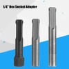 3Pcs SDS Socket Adaptor Set, 1/4" Hex Shank Screwdriver Bit