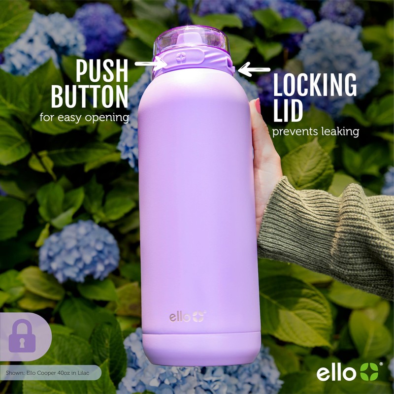 Ello Cooper 22oz Vacuum Insulated Stainless Steel Water Bottle (Halogen