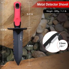 Heavy Duty Double Serrated Edge Digger - Metal Detecting Tool with Sheath, Belt Mounted, Gardening Accessories