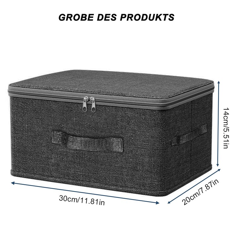 JASFLY Foldable Lockable Box, 30 x 20 x 14 cm,