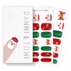 Semi Cured Gel Nail Strips Christmas Santa Claus Cat Eye