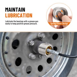 Racewill 1.98" Trailer Wheel Bearing Protectors, Chromed Stainless Steel Axle Bearing Protective Kits with Dust Caps for Boat Trailer, Utility Trailer, Snowmobile, RV and ATV - 2 Pack