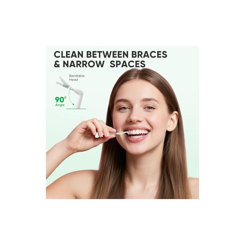 Interdental Brushes, 0.4 mm Ultra Fine, Pack of 30, L-Shaped