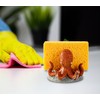 Cute Octopus Sponge Holder - Red, Resin, Practical Sink Kitchen