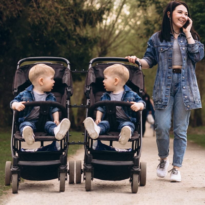 3pcs Twin Pushchair Connectors,Baby Stroller Detachable Connectors,Adjustable Lightweight Pram Adapter