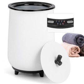 Giantex Towel Warmer for Bathroom - 23L Large Blanket Warmer with 3 Heat Settings, Built-in Timer, Auto Shut Off, Towel Heater Bucket for Home Spa Massage, Fits 2 Oversized Towels (White & Black)