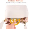 8PCS INVODA Weekly Pill Organizer 7 Compartment Rotating Pill Box