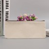 VICASKY 15PCS Blank Canvas Pencil Bag 21x11cm Zipper Pouch for