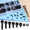 Glarks 330pcs M3 Black Nylon Hexagon Socket Screw, 4/5/6/8/10/12 mm