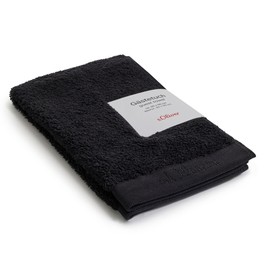 s.Oliver Guest Towel 30 x 50 cm 100% Cotton 600 g/m² Soft & Absorbent Guest Towel Black