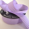 Micomon Purple and White Woven Edge Plaid Ribbon 100% Polyester