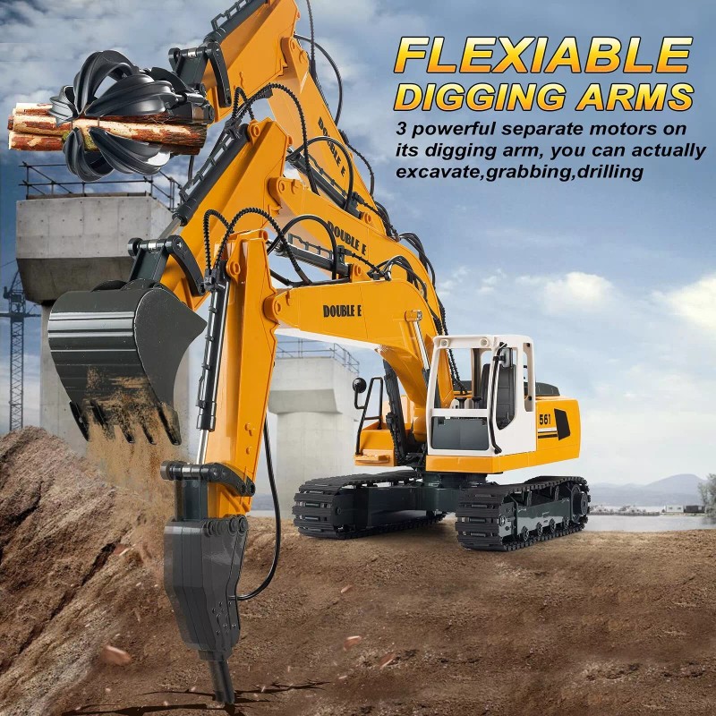 DOUBLE E Volvo RC Excavator Remote Control Excavator Toy for
