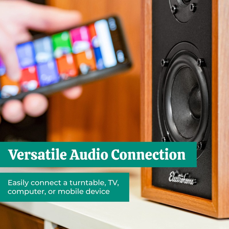 Electrohome Berkeley 2.0 Stereo Powered Bookshelf Speakers with Built-in Amplifier