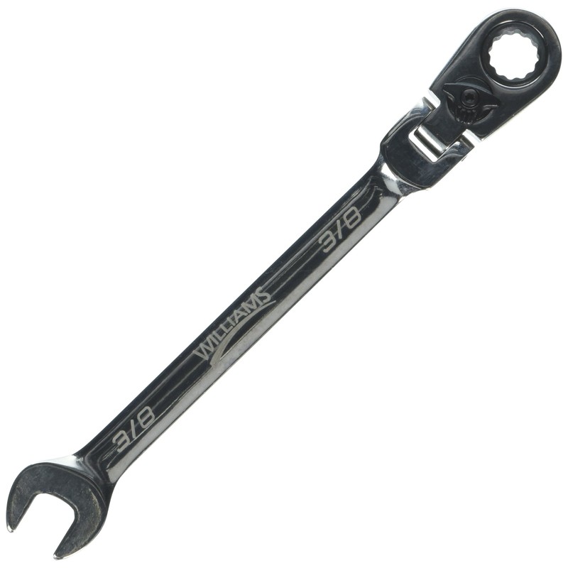 Williams JHW1212RCF Flex-Head Reversible Ratcheting 12-Point SAE Combination Wrench, with