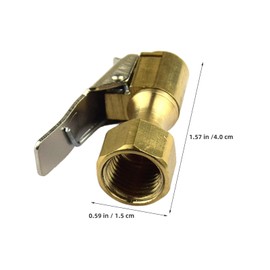 VALICLUD Mandril De Neumáticos con Clip De Bloqueo 6 Piezas Mandril De Aire para Inflador De Neumáticos Vehicular Sin Fugas Adaptador De Latón Alta Resistencia 1.57X0.59X0.59In