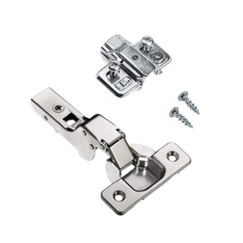 Rok Titus Kitchen Cabinet Hinge with 0mm Mounting Plate 110 Degree Frameless Euro Inset-FL0 Concealed T45S17M110 + TCCA0MMP Kit European Made (2, Inset-FL0)