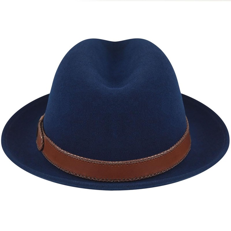 Bailey of Hollywood Perry Fedora Navy, Medium