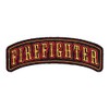 Firefighter Black & Yellow Rocker Patch, Firefighter Patches
