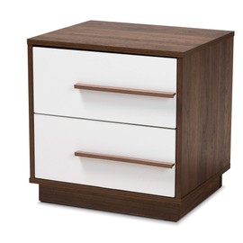 Baxton Studio Nightstand, White
