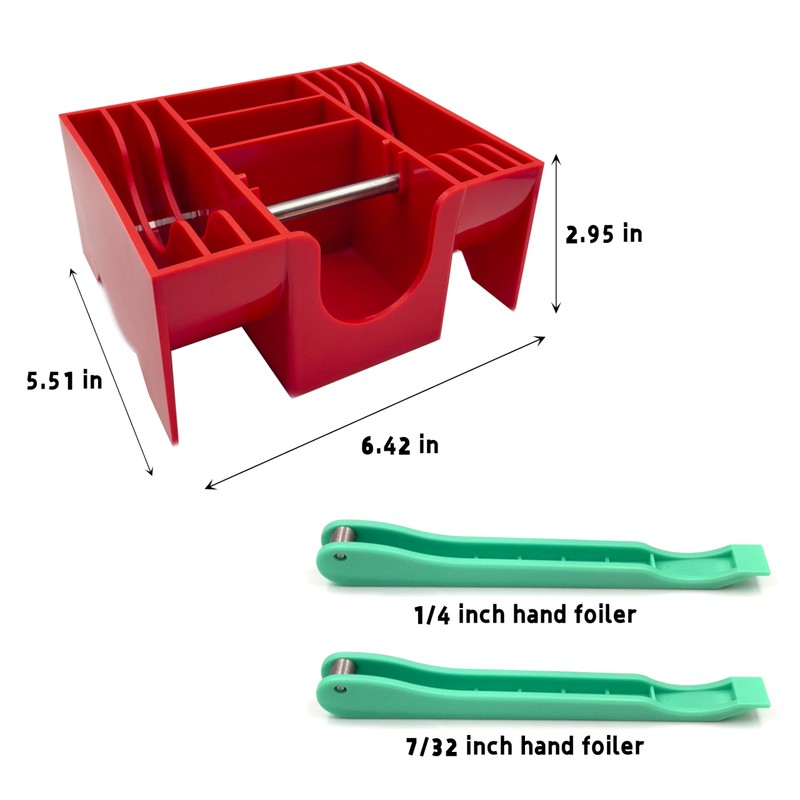 Copper Foil Hand Foiler and Foil Dispenser Kits (Dispenser Red)