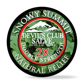 Snowy Summit Devil's Club Salve 2X - Handmade All-Natural Double Strength Muscle Rub with Light Scent - Quick Absorbing Herbal Salve with Alaskan Ingredients - 2X Potency for Effectiveness