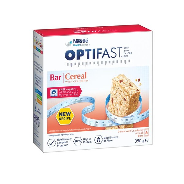 Optifast VLCD Bars Cereal 6 X 65g