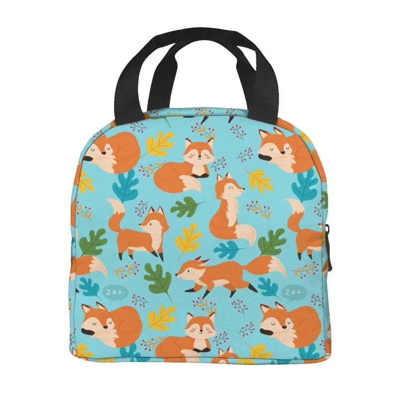 Majoug Fox - Bolsa de almuerzo portátil para mujer, impermeable,