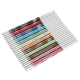 Set de sombras de ojos, 12 colores impermeables de larga duración Eyeliner Pen set maquillaje Lip Liner Pencil Cosmetic Pen para uso informal de boda