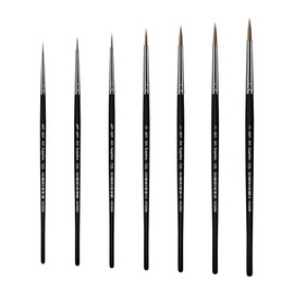 XDT#725 Mini Fine Detail Liner Art Brush 6 Pc #5/0#3/0#0#2#4