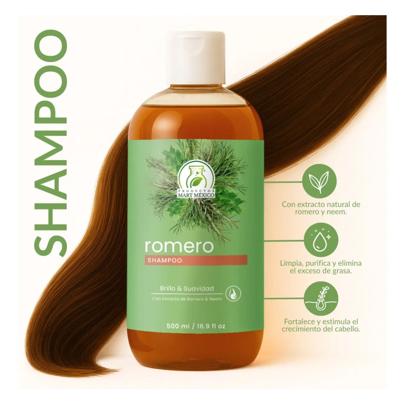 Shampoo Capilar De Romero Antioxidantes 500ml